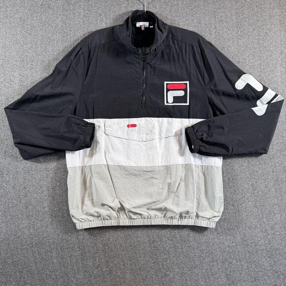 FILA Urban Outfitters Anorak Jacket Mens Large Pullover Windbreaker Classic - Picture 13 of 16